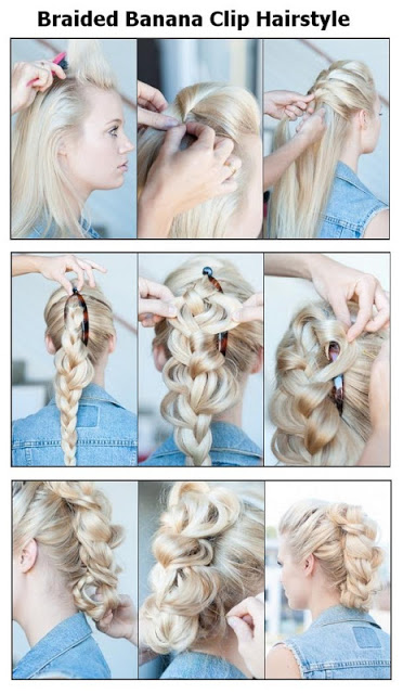 Adorable hairstyle tutorials: Braided banana clip