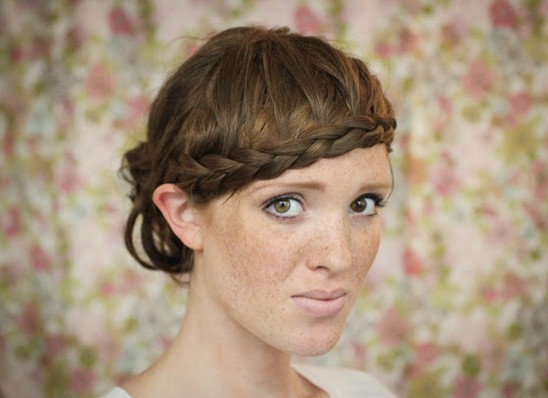 15 Tutorial for braided bangs: updos with braided bangs