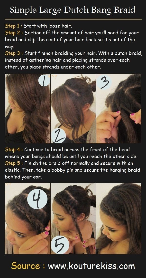 15 Tutorial for braided bangs: cute hairstyles for braided bangs