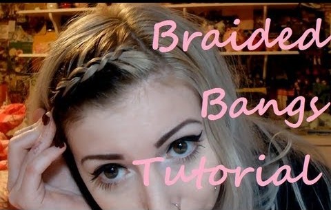 15 Tutorial for braided bangs: hairstyle with side bangs