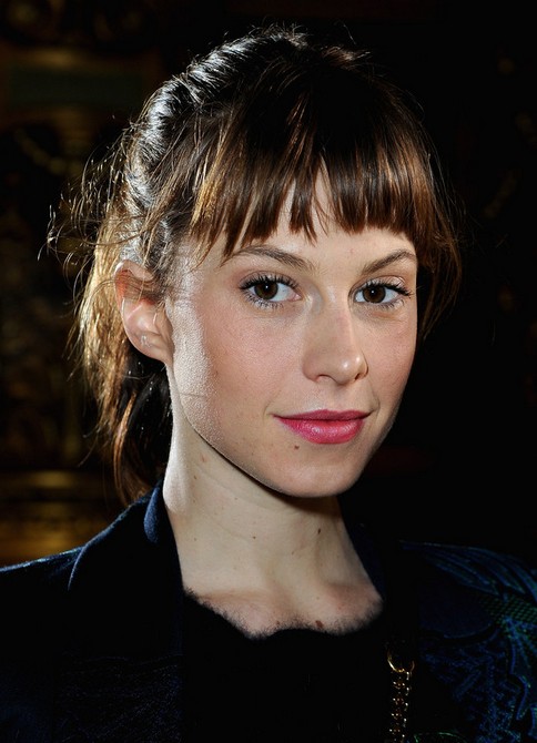 Elettra Wiedemann Long hairstyles: 2014 ponytail with cut out bangs