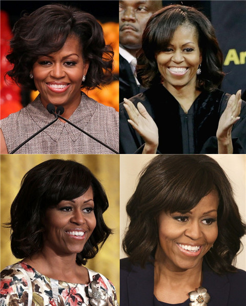 Michelle Obama Hairstyles: Medium Curls