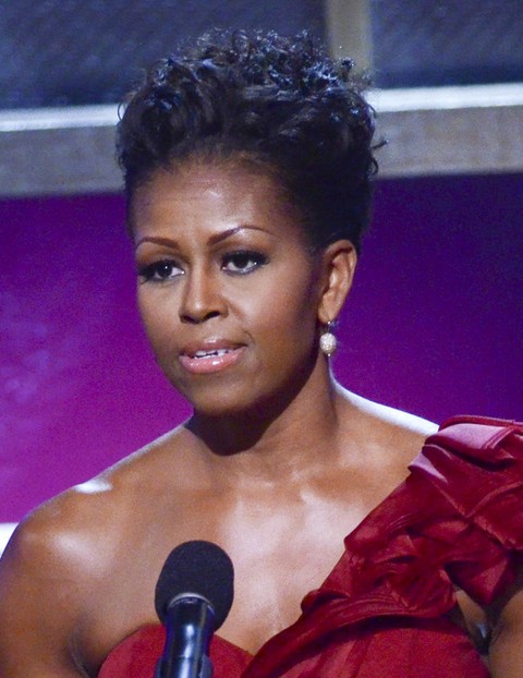 Michelle Obama Hairstyles: Pinned Rings
