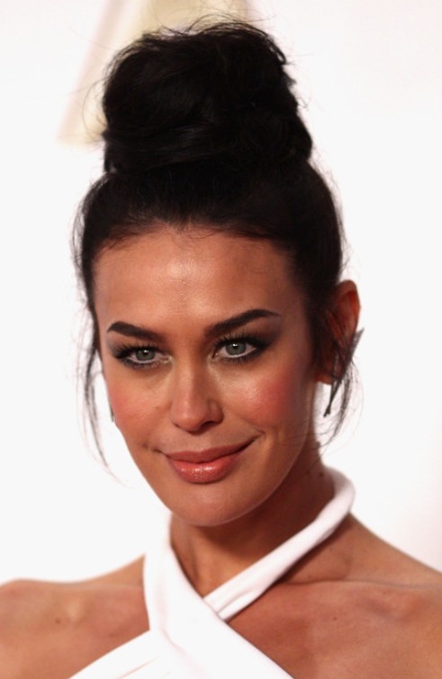 Megan Gale Long Hairstyle: Bun