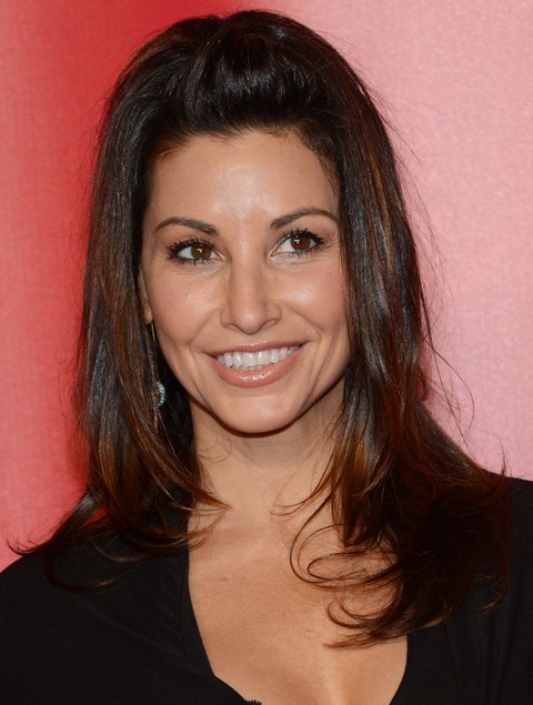 Gina Gershon Hairstyles: Cute Half Up Half Down