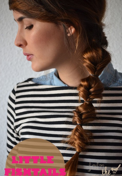 20 tutorials on braided hairstyles: small fishtails