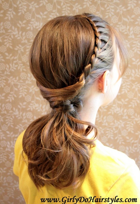 20 tutorials on braided hairstyles: pull braided ponytails for everyday wear