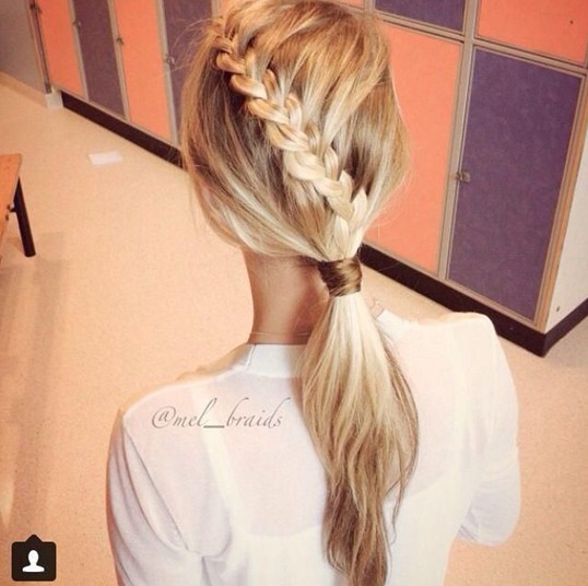 Nice braided ponytail hairstyle