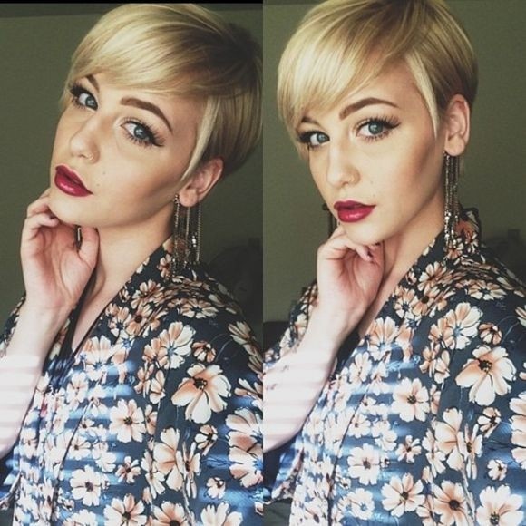 Nice long pixie cut for long face