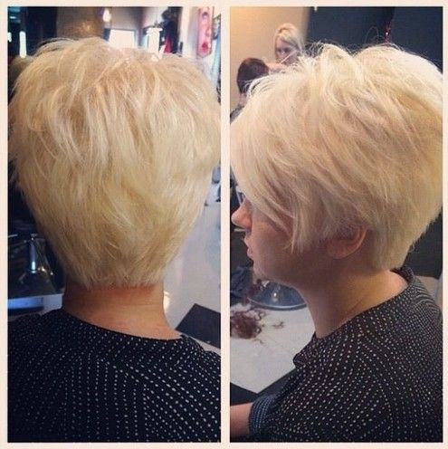 Blonde pixie hairstyle for women