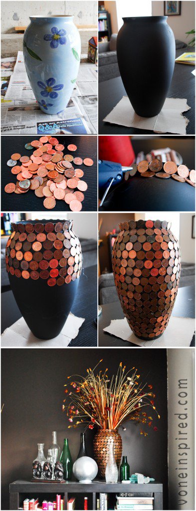 Happy penny vase
