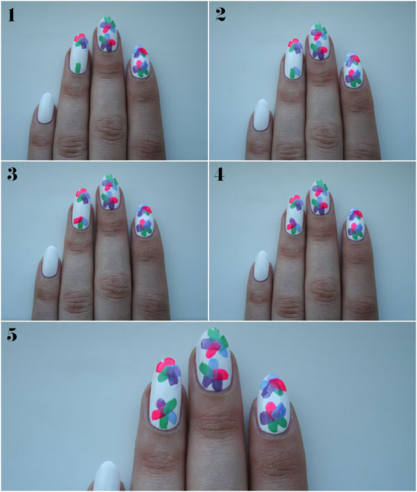 DIY flower nail design