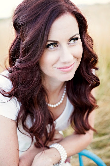 Beautiful long curly wedding hairstyle