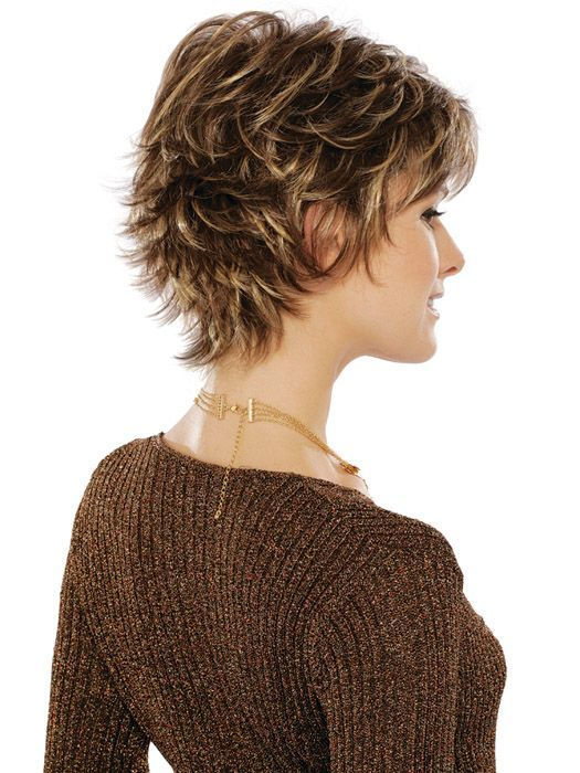 Messy layered short hairstyle