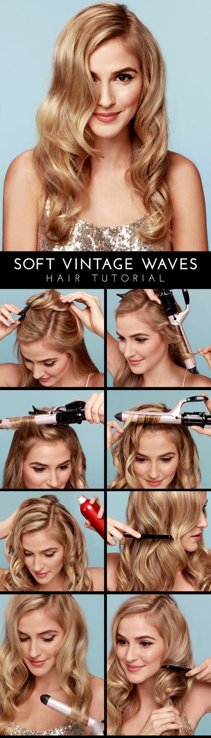 Soft vintage hairstyle tutorial