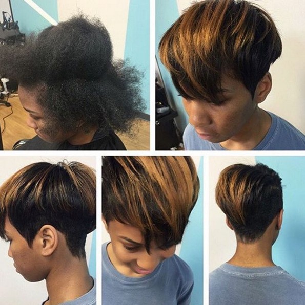 Nice short hairstyle for black women