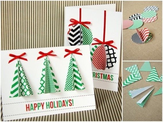 Simple handmade Christmas cards