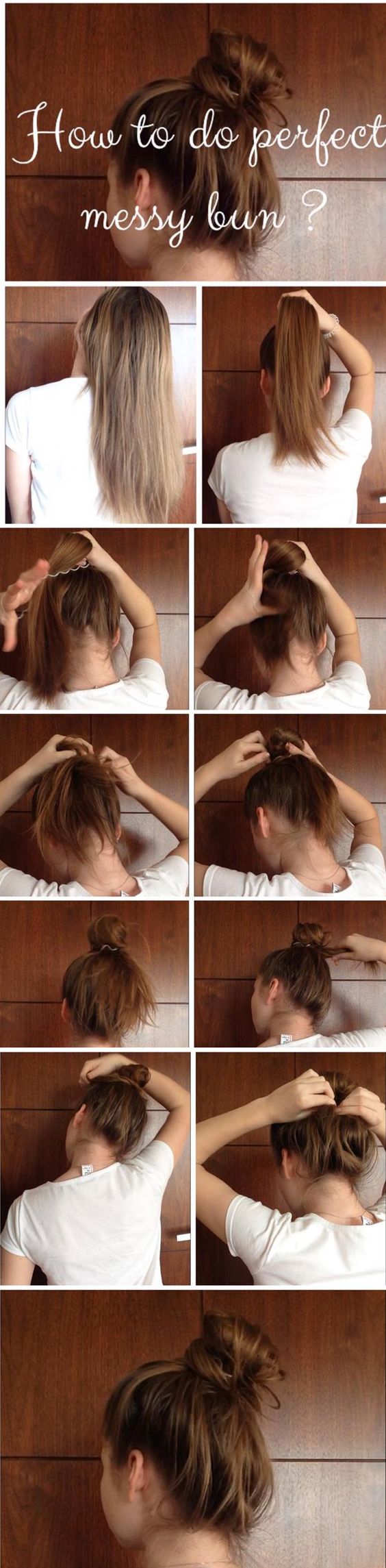 Step by step bun updo hair tutorials