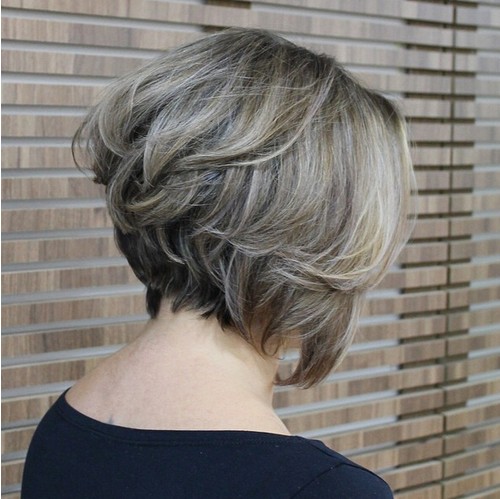 Stacked bob hairstyle