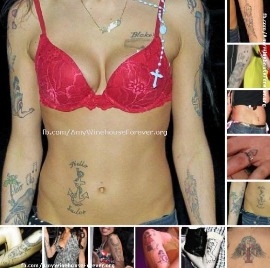 Amy Winehouse Tattoos Meanings