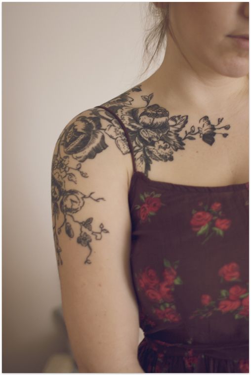 Beautiful flower arm tattoo