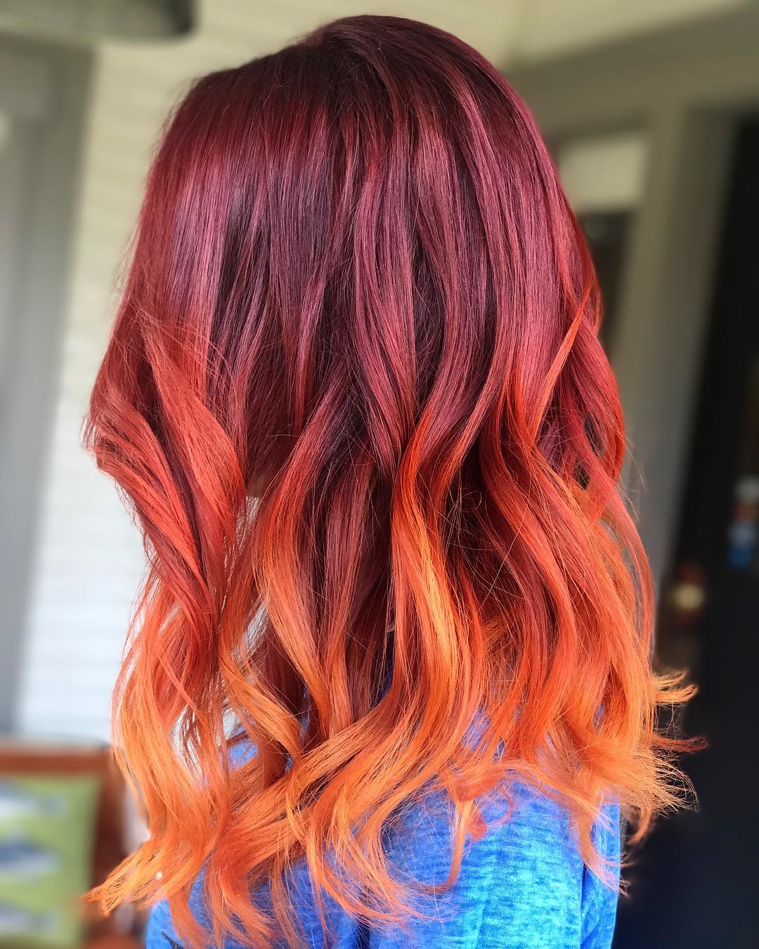 Hair color trends for 2018: red ombre hairstyles