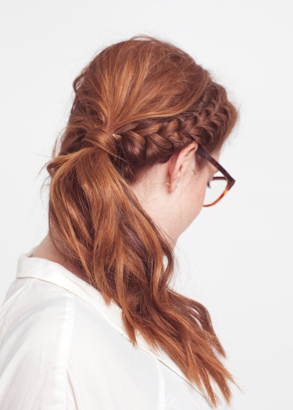 Boho-chic braided ponytail