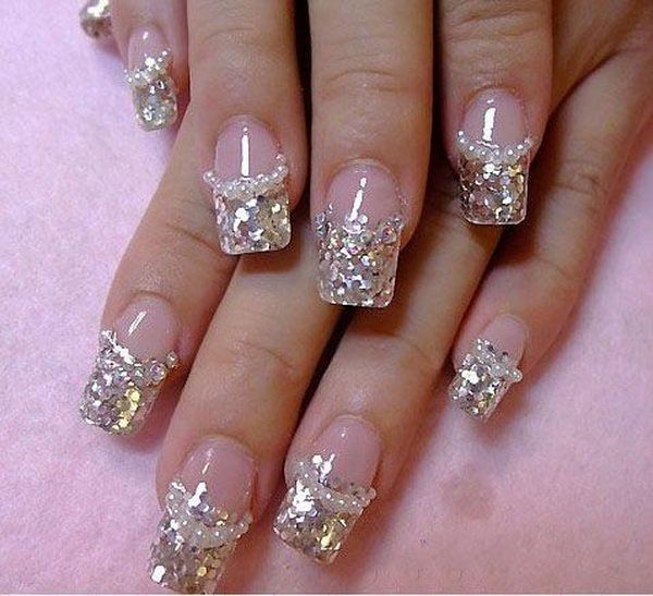 Glitter 3D Diamonds Nail Design, 3D nail art is a technique for .