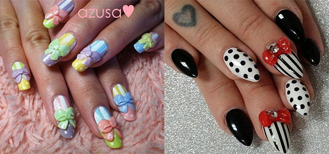 12 + Stylish 3D Bows Nail Art Designs, Ideas, Trends & Stickers .