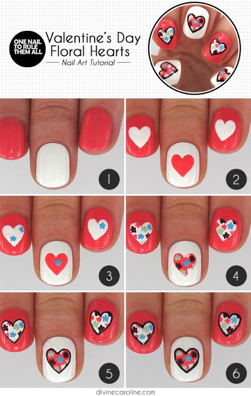 20 Ridiculously Cute Valentine's Day Nail Art Designs - DIY & Craf