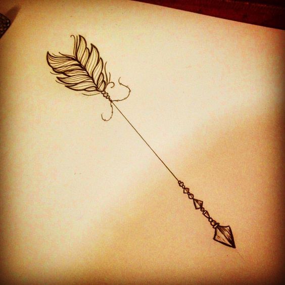 Amazing Arrow Tattoo Design For fema