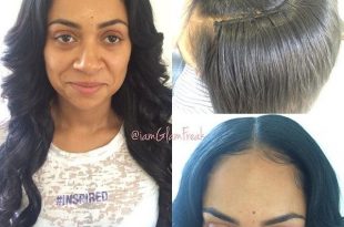 Middle part Traditional sew in with minimal leave out & of course .