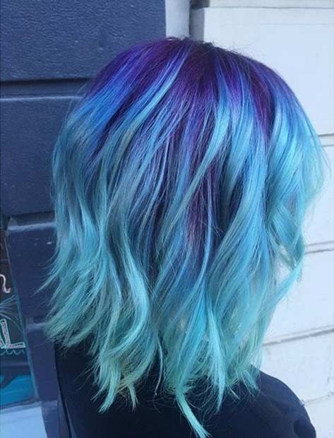 10 fascinating blue hairstyles and color ideas | Light blue hair .