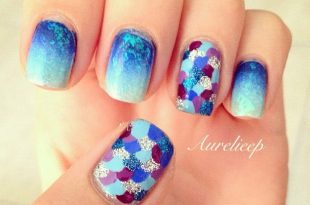 16 Amazing Fish Scale Nail Ideas - Pretty Desig