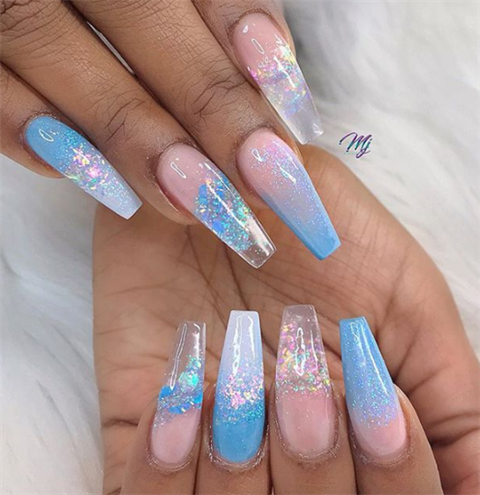50+Amazing Glitter Acrylic Nail Art Designs That You Will Love to .