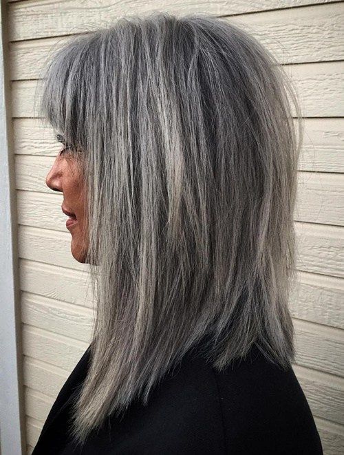 65 Gorgeous Gray Hair Styles | Long gray hair, Grey hair with .