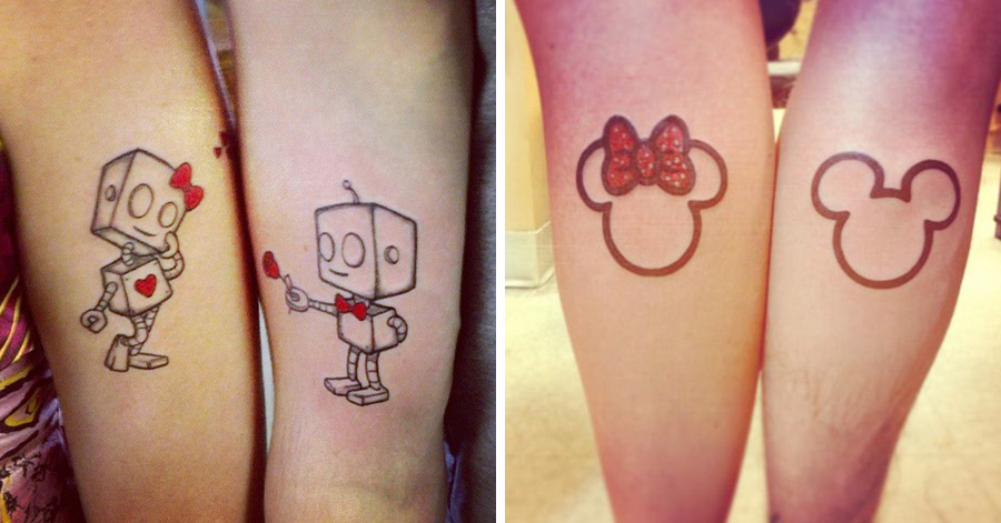 30 Amazing Couple Tattoos That Will make You Look Twi