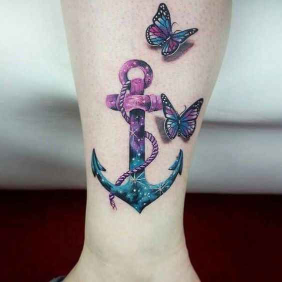 40 Cute & Simple Anchor Tattoo Designs For Wom