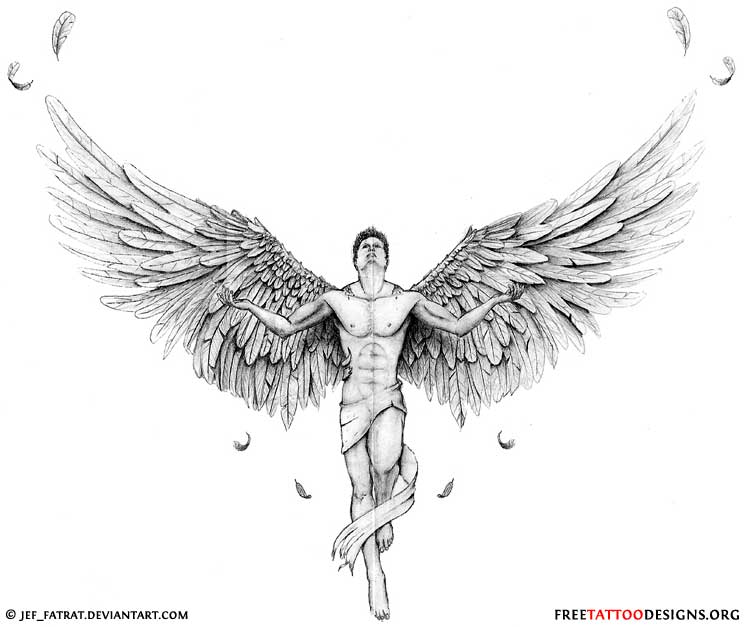 105+ Best Angel Tattoos & Designs With Meanin