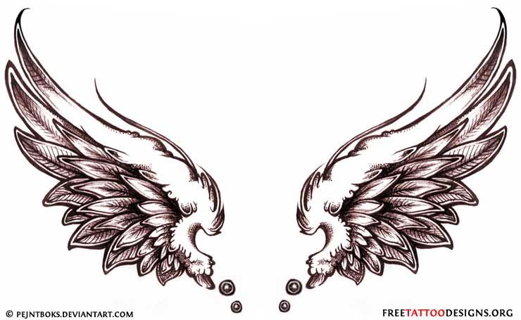 Angel Tattoos | Angel Wings, Guardian Angel and St Michael Designs .