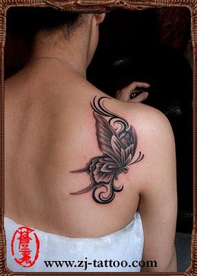 Unique Shoulder Tattoos for Women | Creating Creative Butterfly .