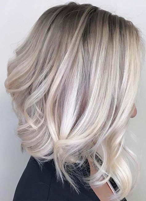 50 Amazing Ash Blonde Hairstyles for Medium Length Hair 2018 .