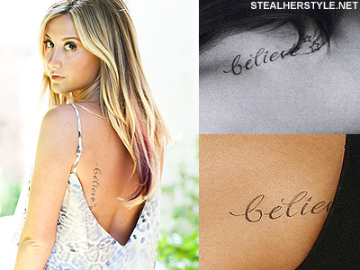 Ashley Tisdale's Tattoos & Meanings | Believe tattoos, Celebrity .