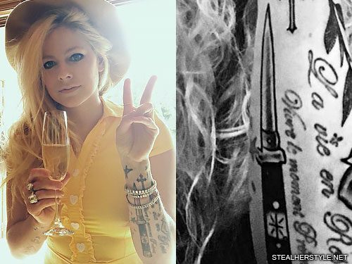 Avril Lavigne's Tattoos & Meanings | Steal Her Sty