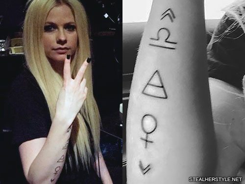 Avril Lavigne Tattoos & Meanings