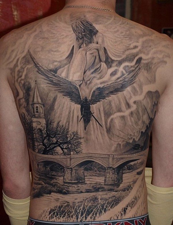 100 Awesome Back Tattoo Ideas for your Inspiration | Full back .