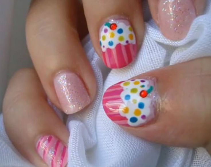 14 Awesome Cupcake Nail Art Designs for Girls - Pretty Desig