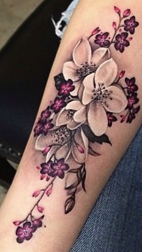 This is such a pretty flower tattoo design! | Pretty flower .