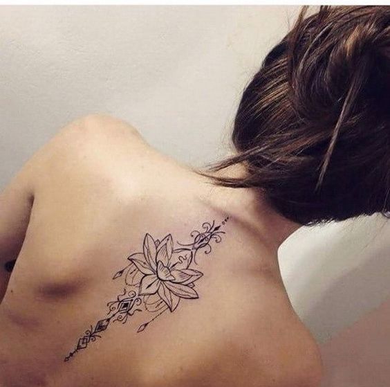 Spine Tattoo Designs | Henna style tattoos, Lotus tattoo design .