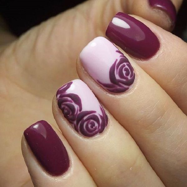 Beautiful Rose Nail Art Designs